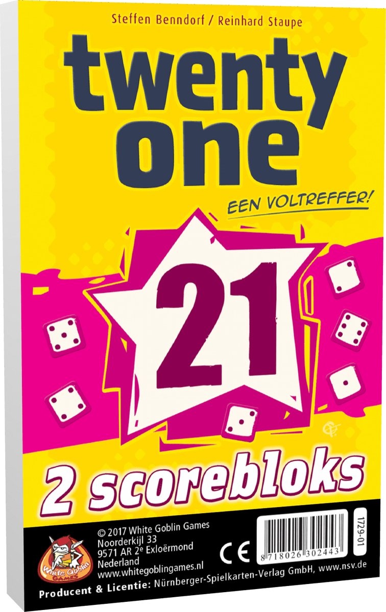 White Goblin Games Twenty One - Extra Scoreblokken (NL)