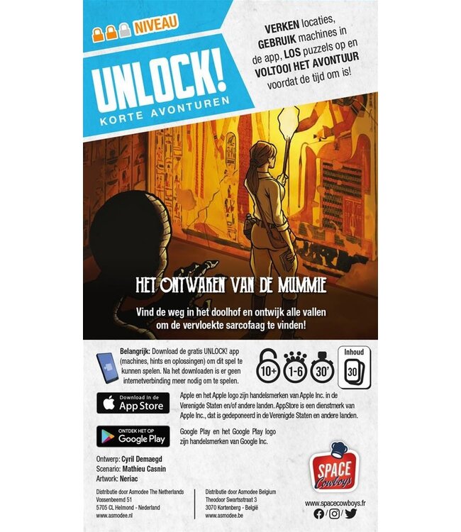 Unlock! Korte Avonturen 2: Het Ontwaken van de Mummie (NL) - Escape room