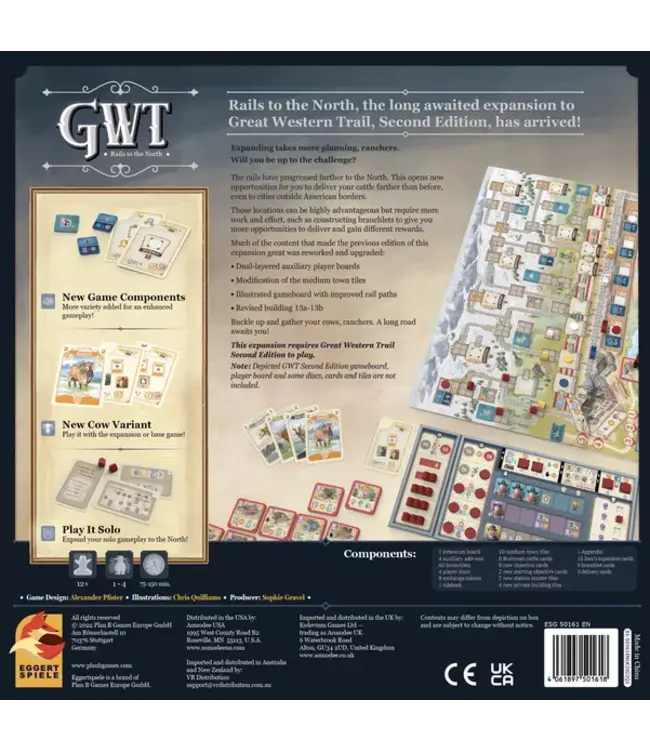 Great Western Trail: Rails to the North 2nd Edition (ENG) - Boardgame