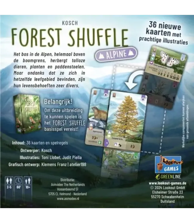 Forest Shuffle: Alpine Expansion (NL) - Kaartspel