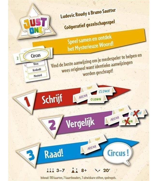 Just One (NL) - Boardgame