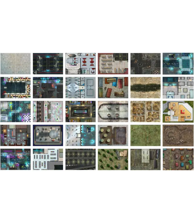 Loke BattleMats: Giant Book of Cyberpunk Battle Mats