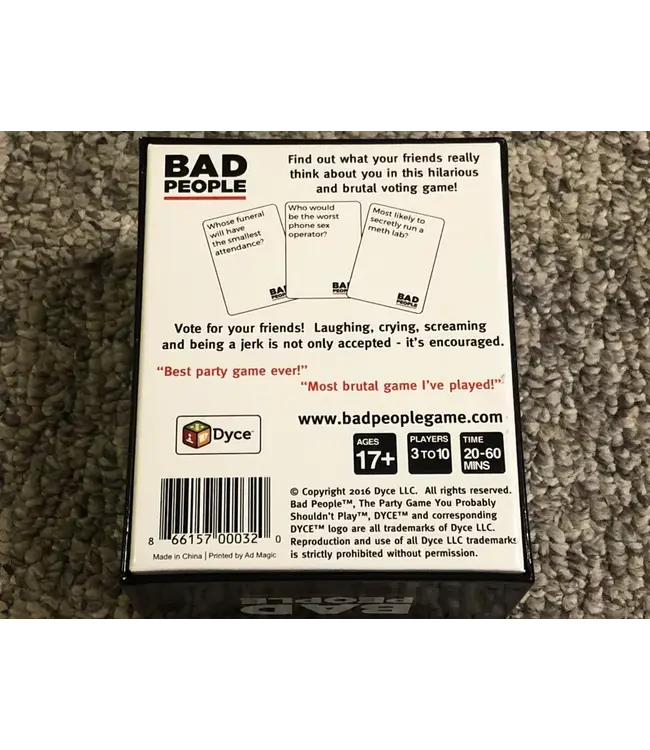 Bad People (ENG) - Card game