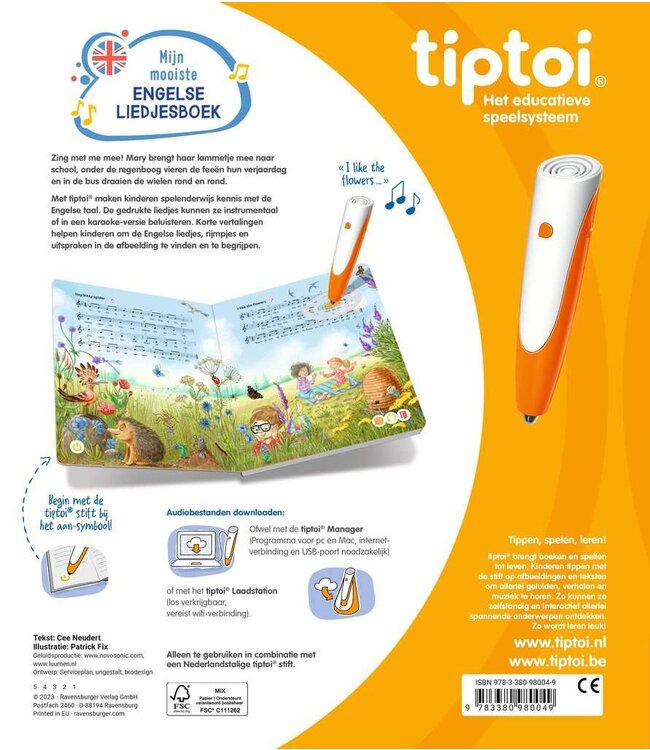 Tiptoi: Mijn Mooiste Engelse Liedjesboek (NL)