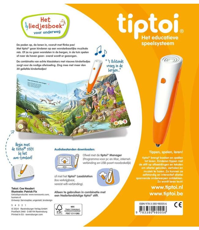 Tiptoi: Het Liedjesboek voor Onderweg (NL)