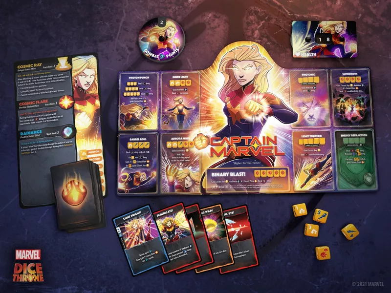 USAopoly Marvel Dice Throne: Captain Marvel & Black Panther (ENG)