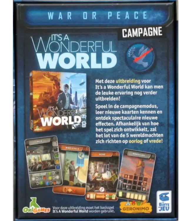 It's a Wonderful World: War or Peace (NL) - Brettspiel
