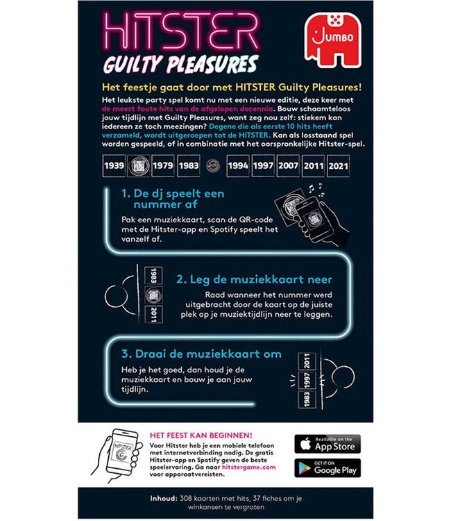 Hitster: Guilty Pleasures (NL) - Party game