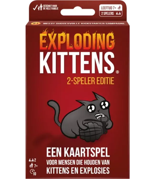 Exploding Kittens: 2-Speler Editie (NL) - Kartenspiel