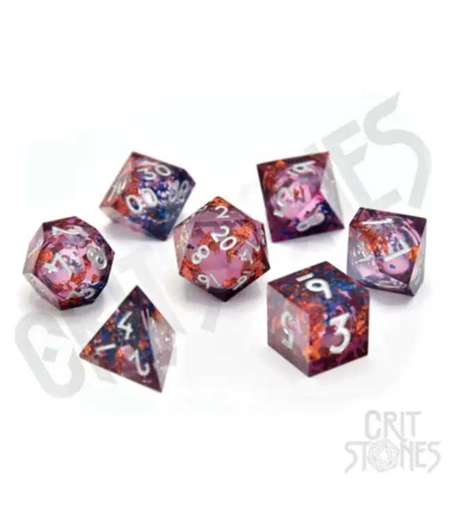 RPG Dice Set - CritStones: Fey Mist Liquid Core