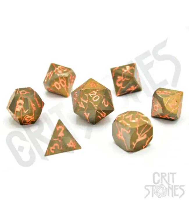 RPG Dice Set - CritStones:  Broken Bastion Metal