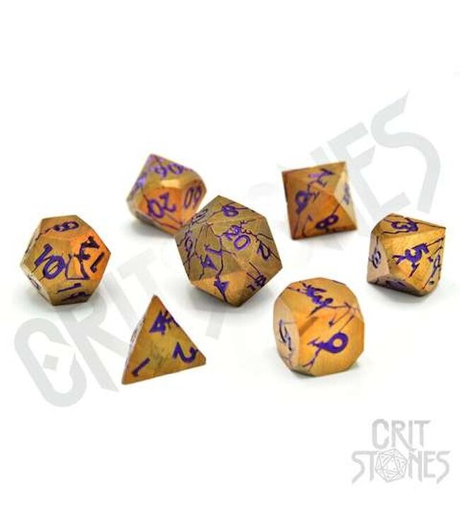 RPG Dice Set - CritStones: Shattered Sigils Metal