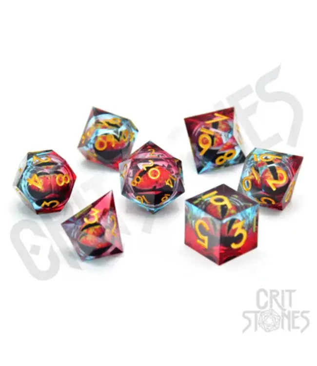 RPG Dice Set - CritStones: Chromatic Dragon's Gaze Floating Eye