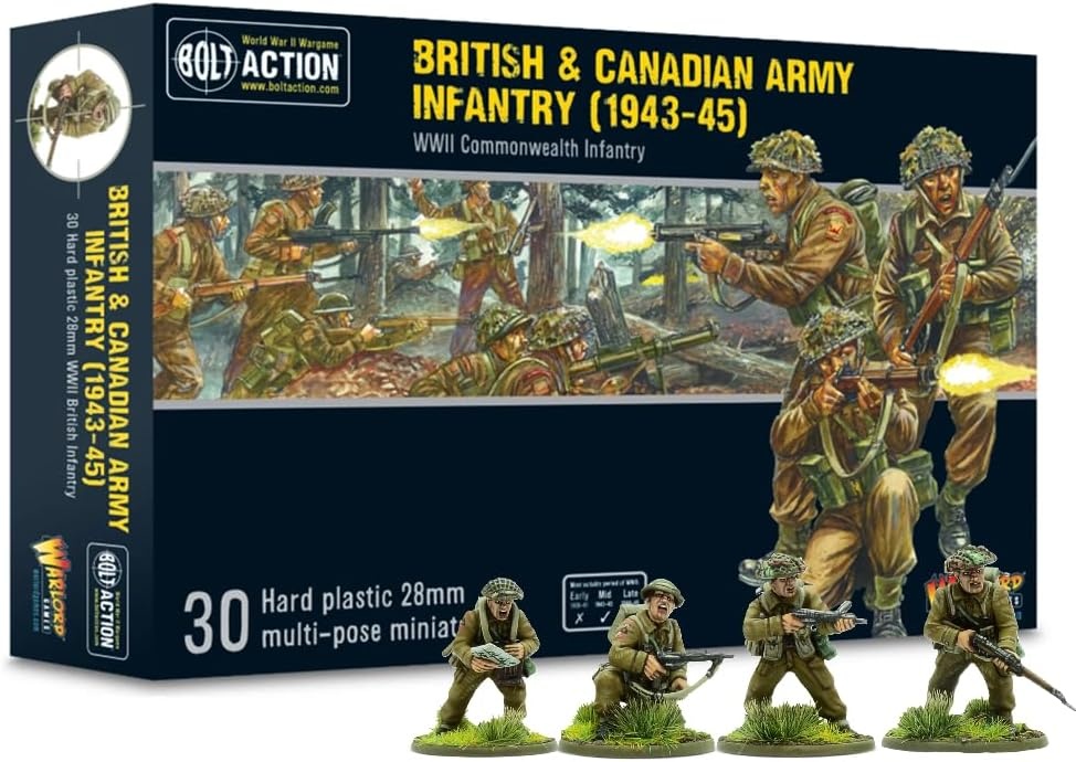 Warlord Games Bolt Action - British &amp; Canadian Army Infantry (1943-45) afbeelding
