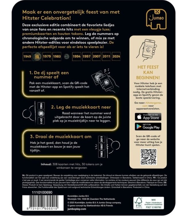 Hitster Celebration - Brettspiel