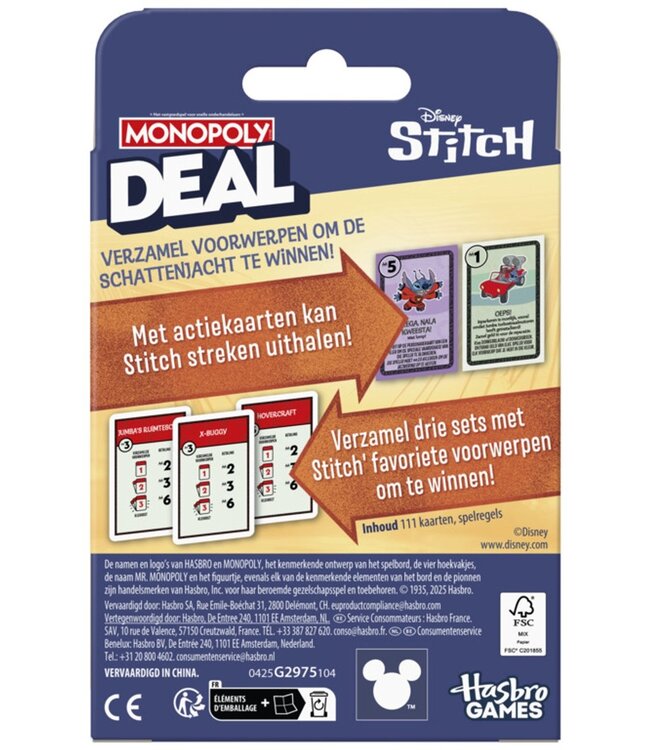 Monopoly Deal: Disney Stitch Edition (NL) - Card game