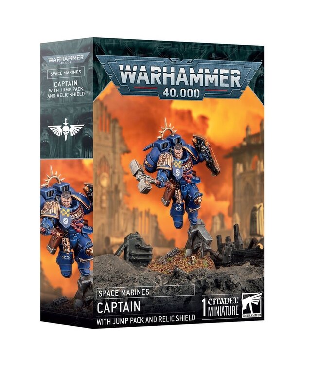 Warhammer 40,000 - Space Marines: Captain with Jump Pack and Relic Shield