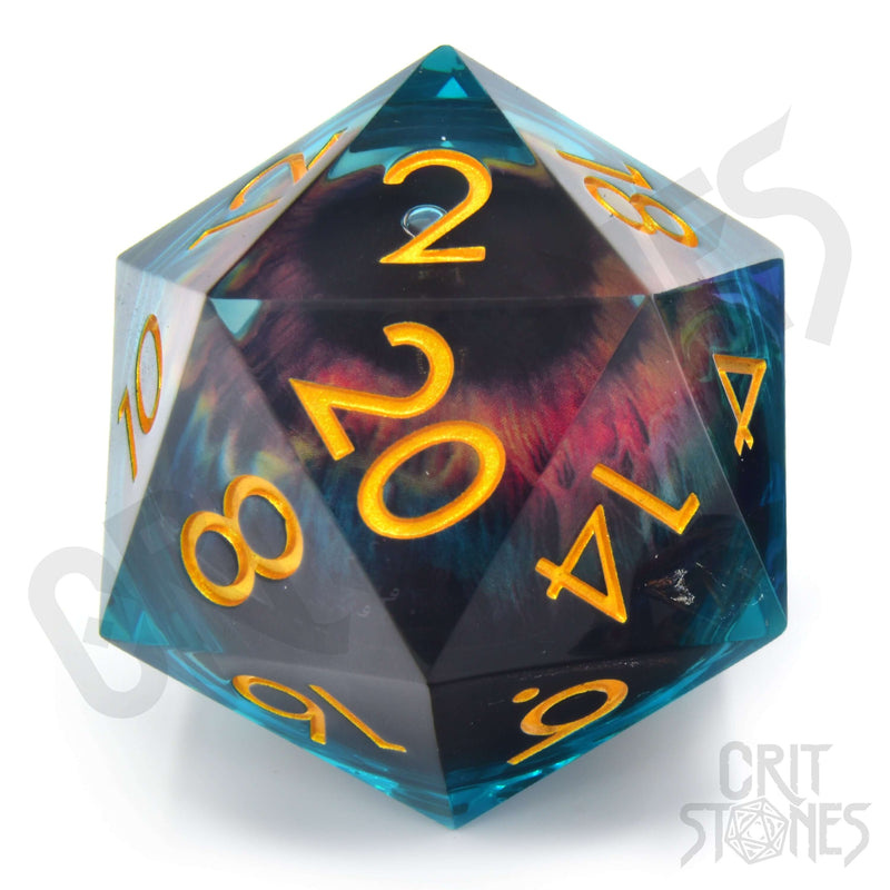 Glassstaff CritStones: Eye of the Oracle: Liquid Core 50mm D20 afbeelding
