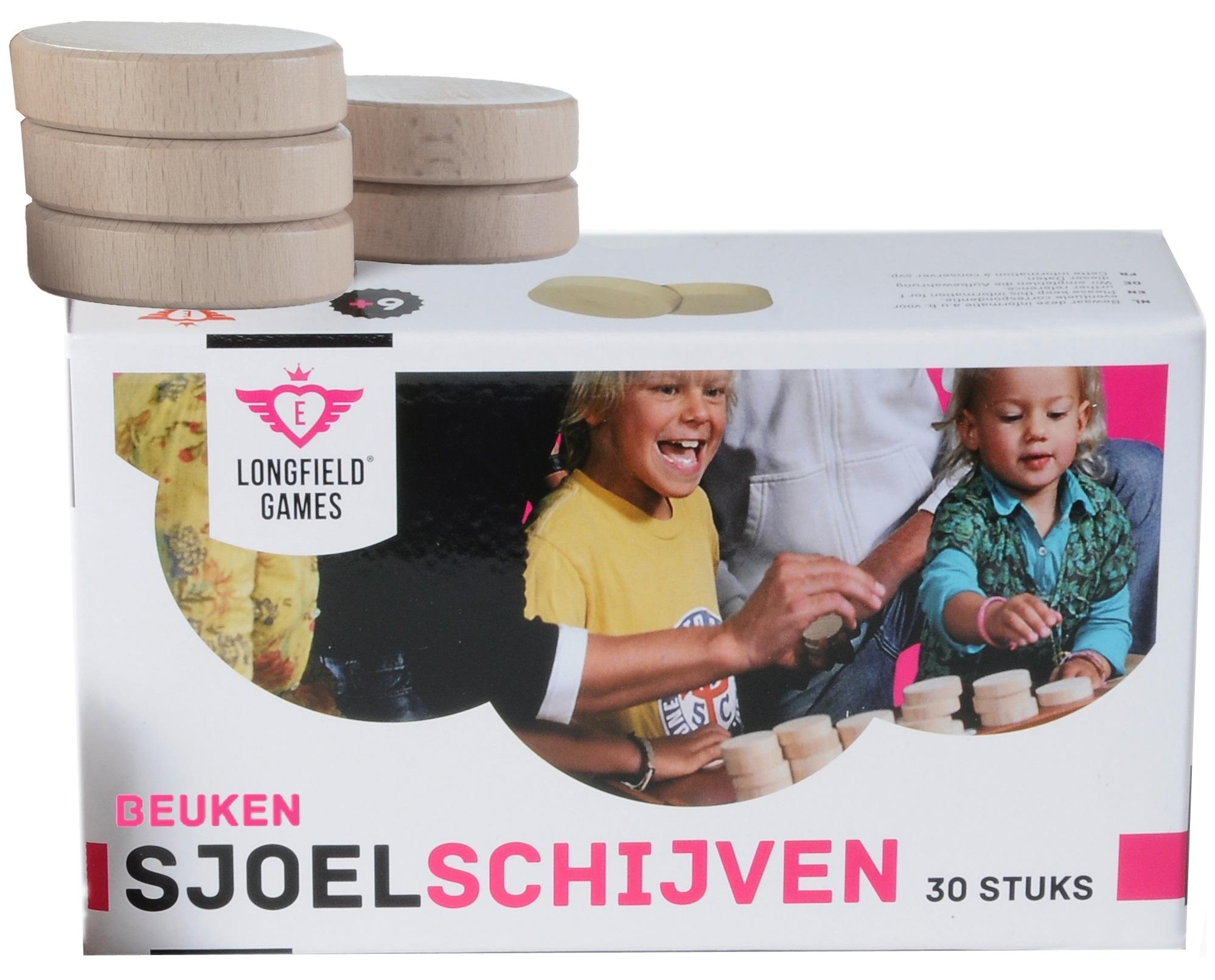 Longfield Games Sjoelschijven Beukenhout (30 Stuks) afbeelding