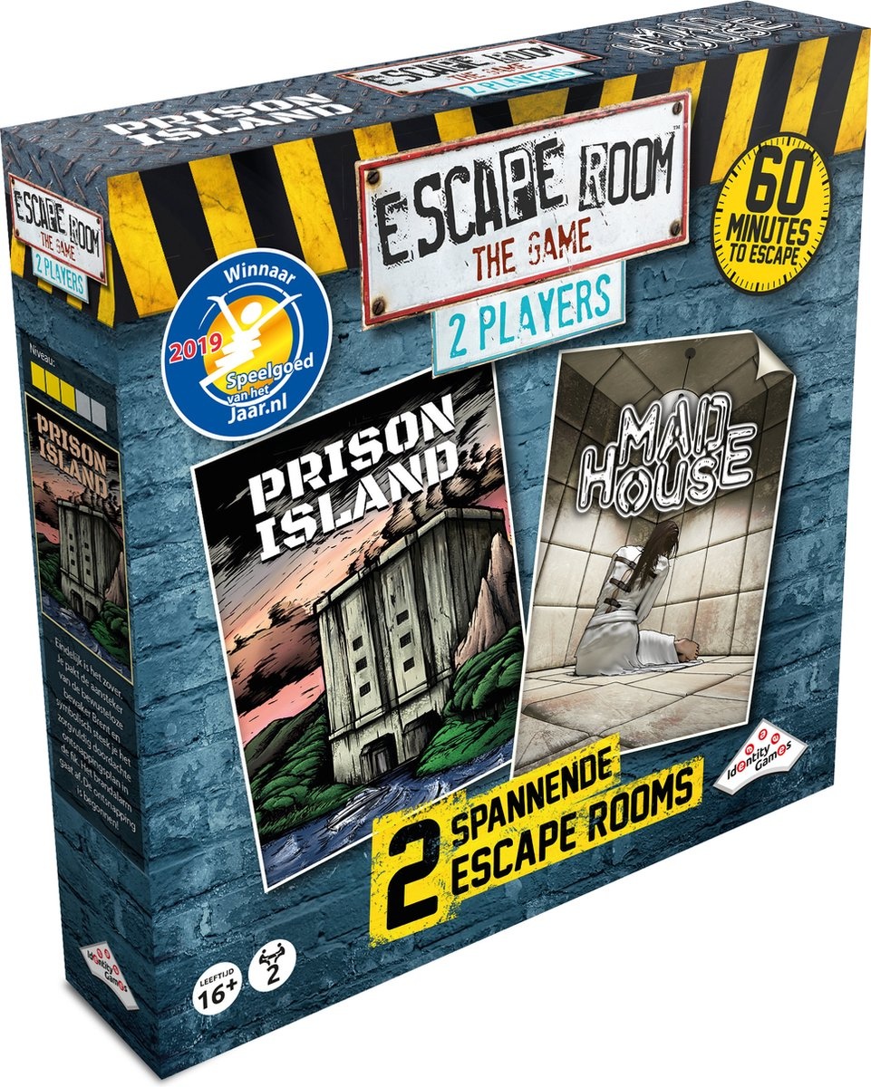 Identity Games Escape Room the Game: 2 Players (Prison Island &amp; Mad House) (NL) afbeelding