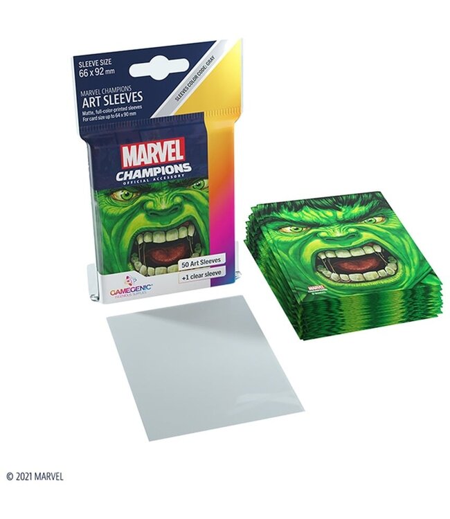 Marvel Champions - Sleeves: Hulk (50 Stück) - Zubehör