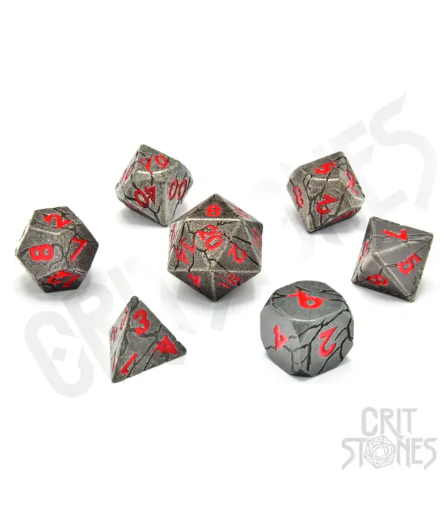 CritStones: Fractured Fate Metal - RPG Dice Set