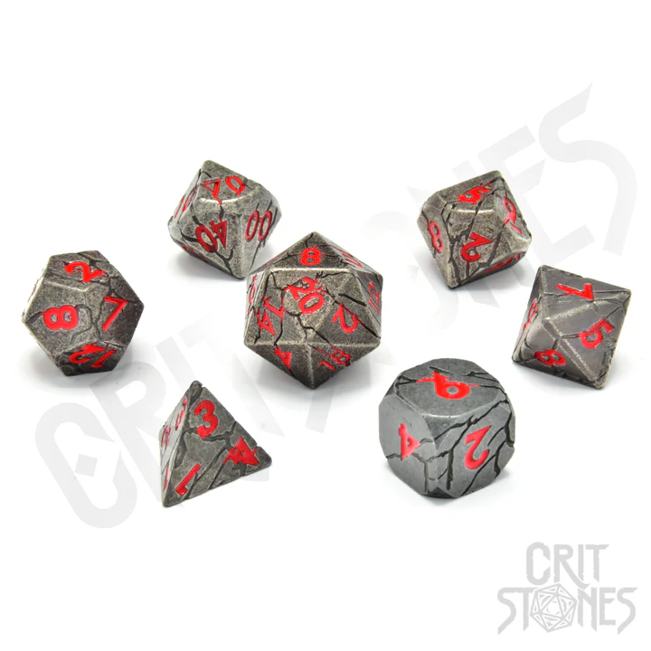 Glassstaff CritStones: Fractured Fate Metal - RPG Dice Set afbeelding