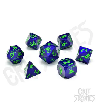 Glassstaff CritStones: Crazed Enigma Metal - RPG Dice Set