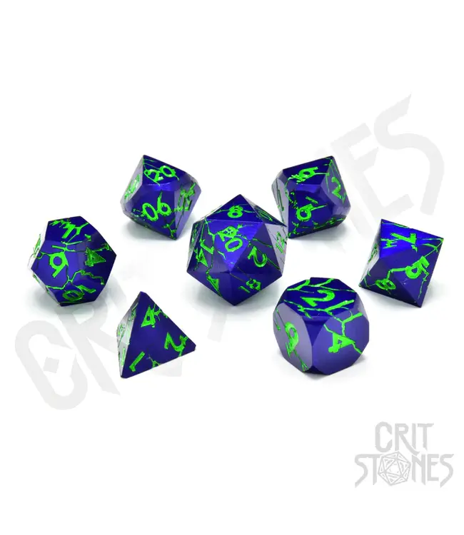 CritStones: Crazed Enigma Metal - RPG Dice Set