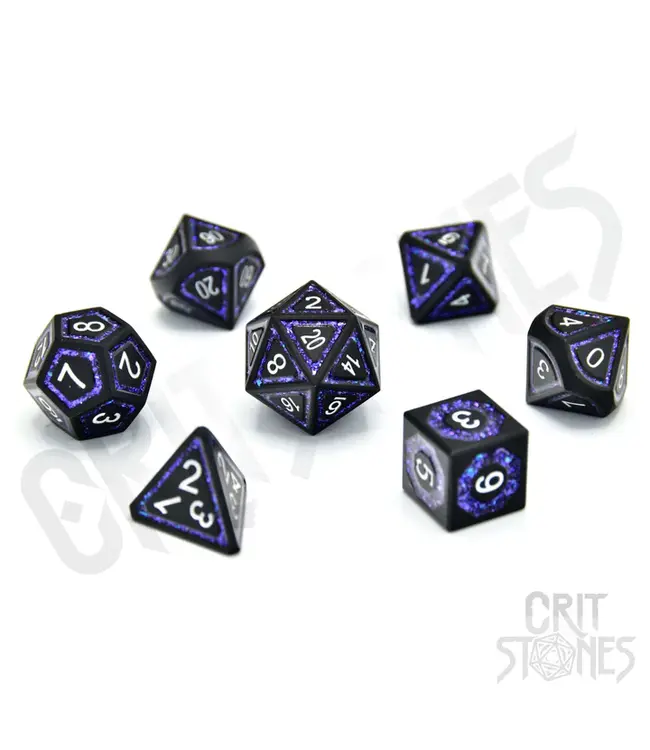 CritStones: Astral Gleam Metal - RPG Dice Set