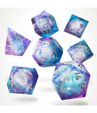 Glassstaff CritStones: Pink Ice Liquid Core - RPG Dice Set