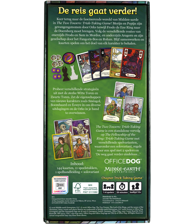 The Lord of the Rings - The Two Towers: Trick Taking Game (NL) - Kartenspiel
