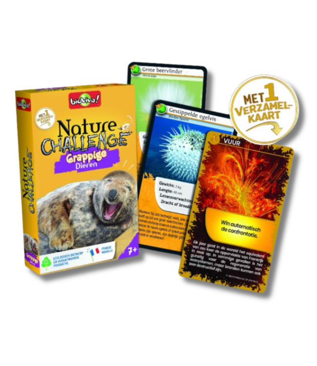 Nature Challenge Kwartet: Grappige Dieren (NL) - Card game