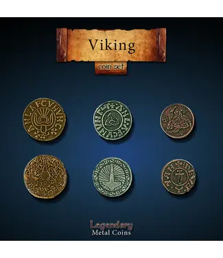 Drawlab Entertainment Legendary Metal Coins: Viking (20 Coins)