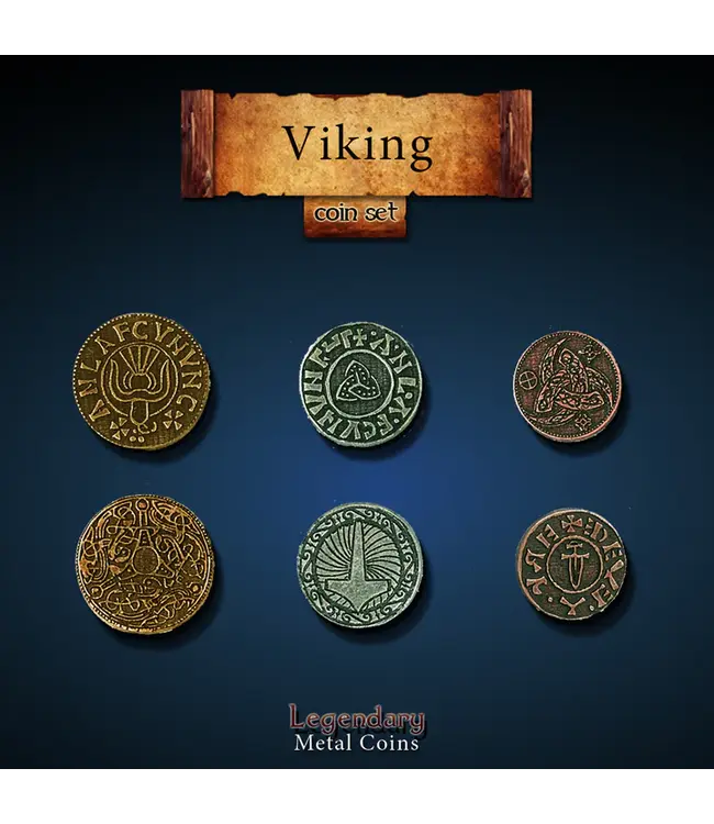 Drawlab Entertainment Legendary Metal Coins: Viking (20 Coins)