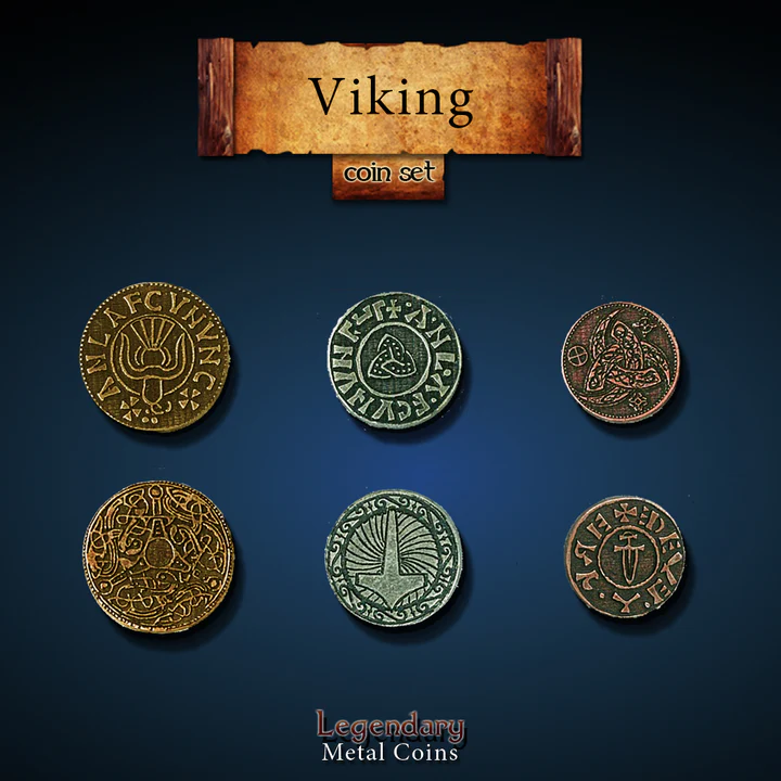 Drawlab Entertainment Legendary Metal Coins: Viking (24 Coins) afbeelding