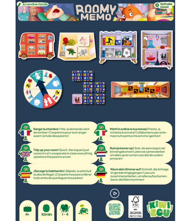 Roomy Memo (NL) - Brettspiel