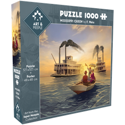 Art &amp; Meeple Mississippi Queen (1000 Stukjes) afbeelding
