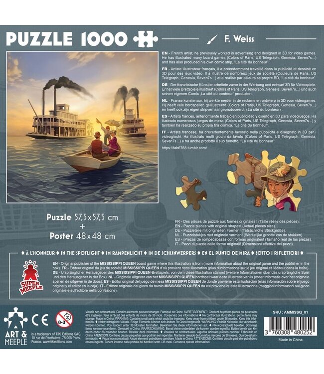 Art & Meeple: Mississippi Queen (1000 Stukjes)