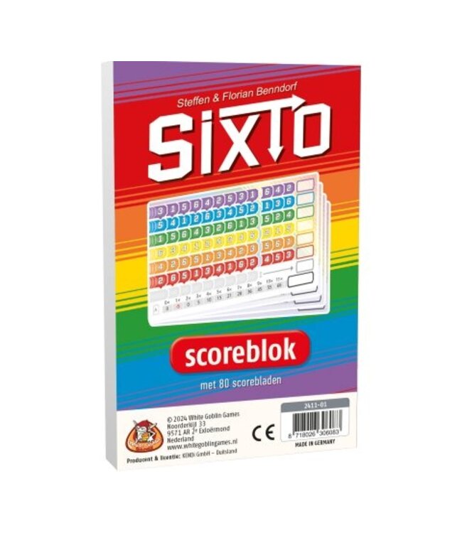 White Goblin Games Sixto - Scoreblokken