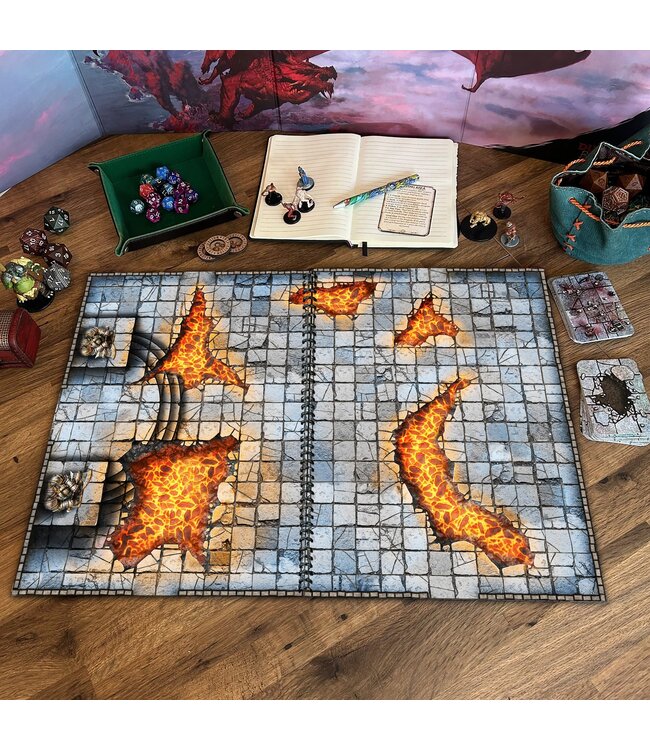 Loke BattleMats: Giant Book of Battle Mats: Dragon Lairs & Dungeons