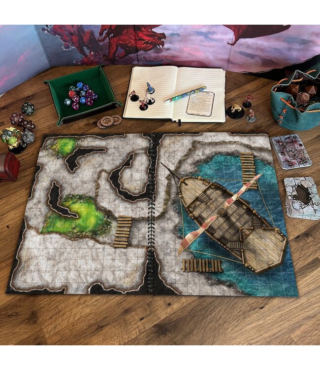 Loke BattleMats: Giant Book of Battle Mats: Dragon Lairs & Dungeons