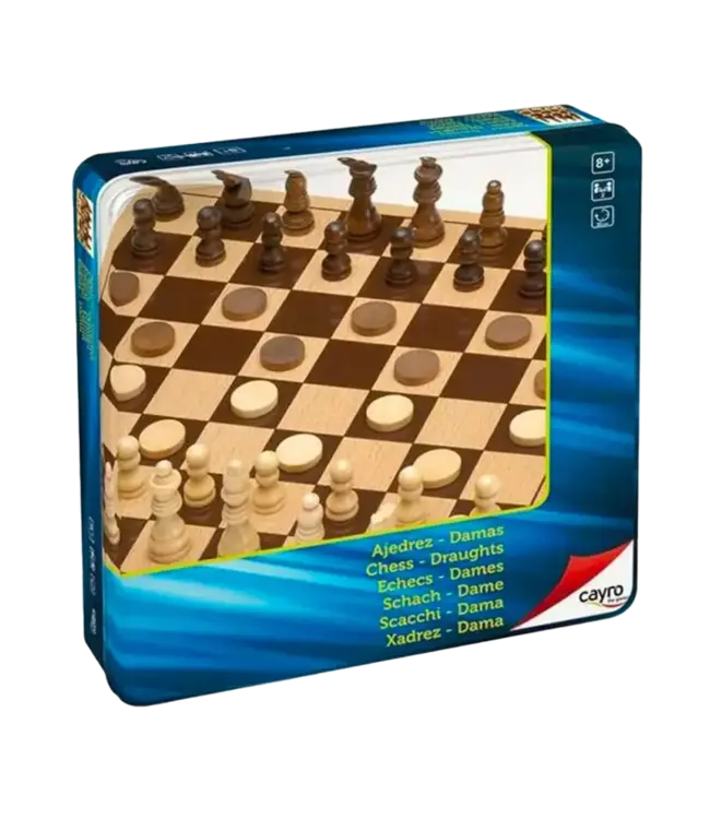 Cayro: Chess & Checkers (Metal Box) (CHESS AND DRAUGHTS METAL BOX)