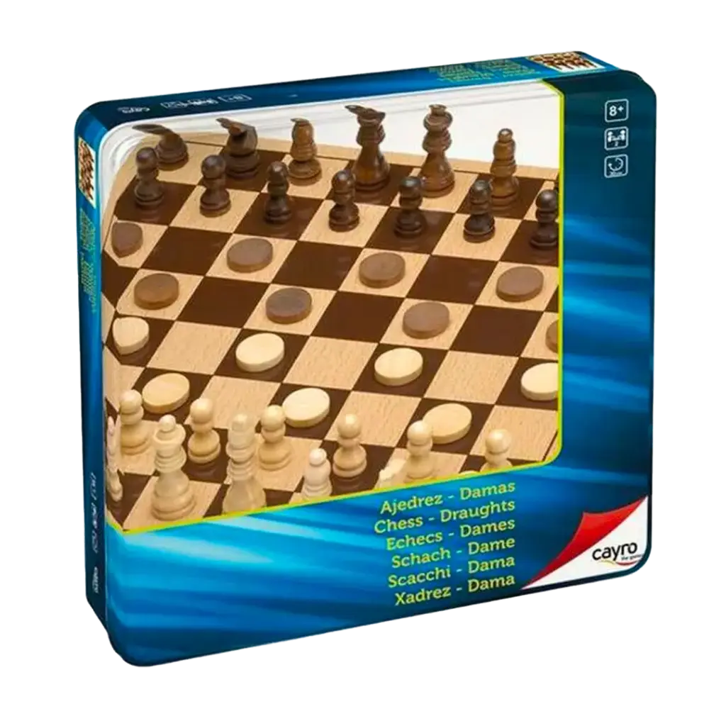 Cayro Schaken &amp; Dammen (Metal Box) afbeelding