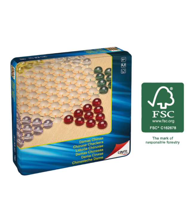 Cayro: Chinees Dammen (Metal Box) (Chinese Checkers Metal Box)