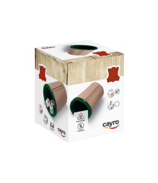 Cayro Poker Dice Cup (LINED WITH 5 DOTS DICES)