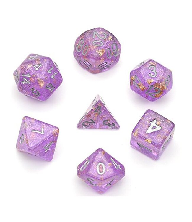 Dice: Gold Foil Purple