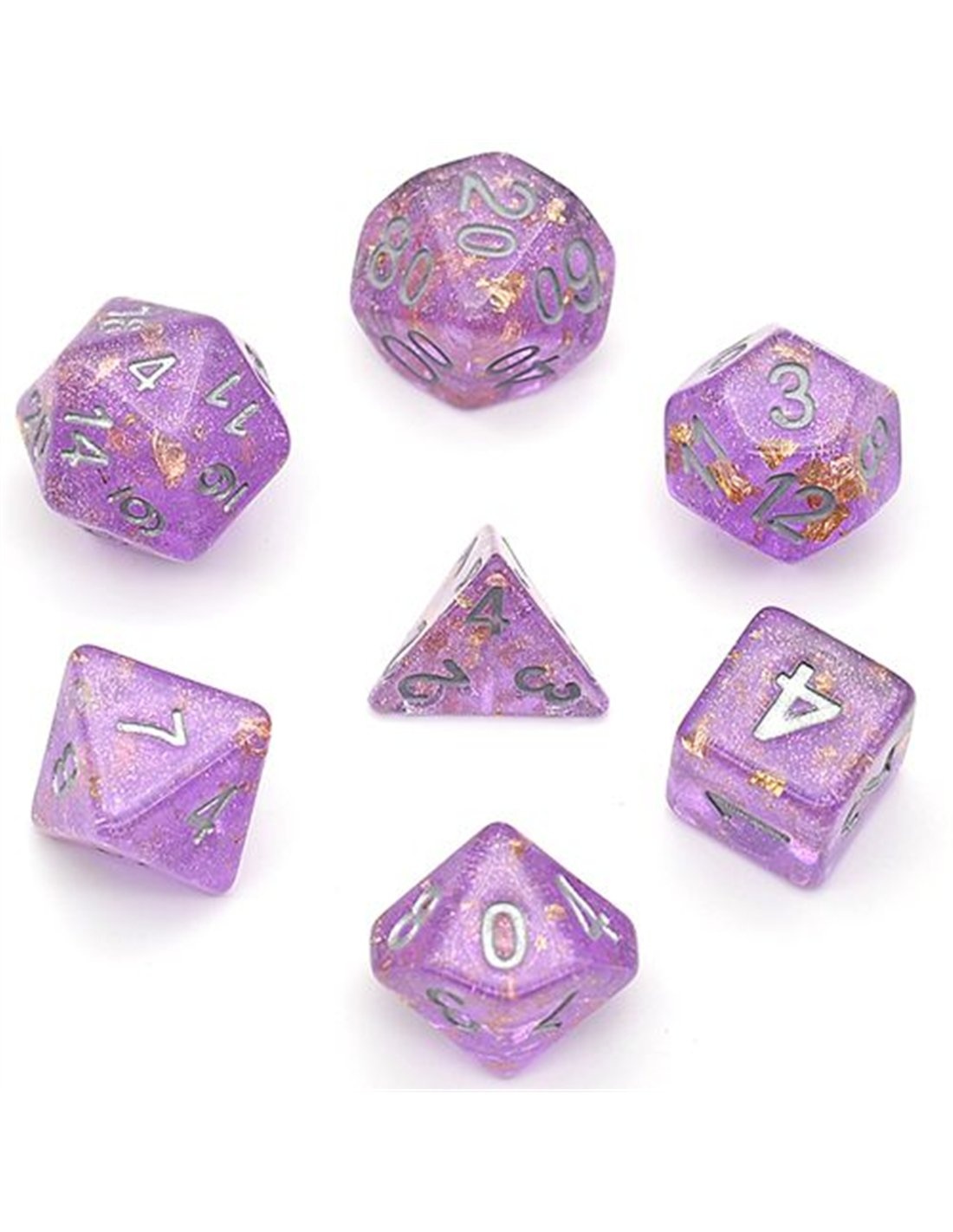HOT Games Dice: Gold Foil Paars afbeelding