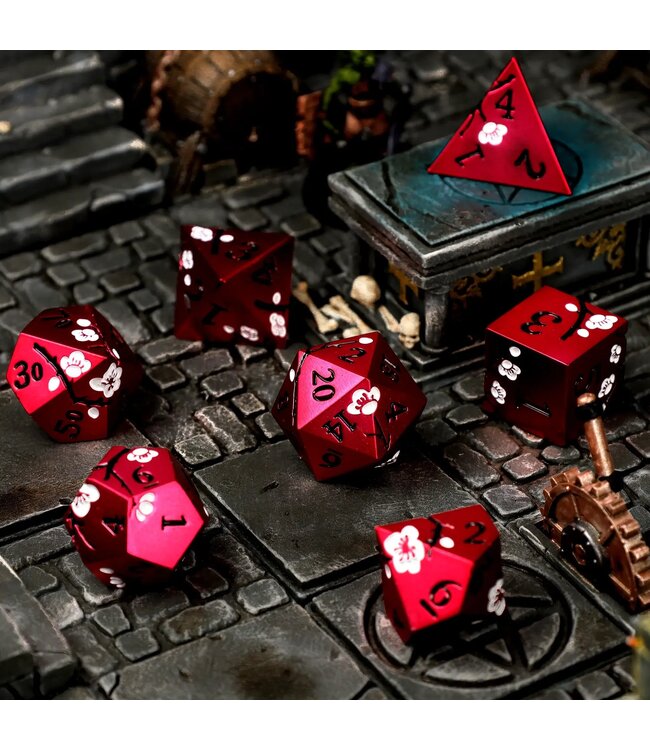 CritStones: Dawn Blossom Metal - RPG Dice Set