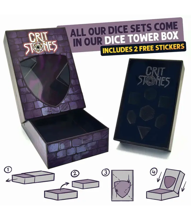 CritStones: Dawn Blossom Metal - RPG Dice Set